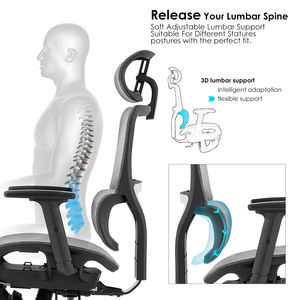 Silla ejecutiva reclinable ergonómica para oficina ejecutiva, silla ejecutiva de malla moderna de lujo - Product Image 4