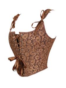 Gilet sans bretelles marron à motif tournesol, coupe sirène ajustée, respirant, en Spandex/Polyester, idéal pour porter seul ou en superposition, pour le commerce transfrontalier - Product Image 3