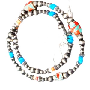 Collares de piedra grande turquesa Natural, joyería - Product Image 4