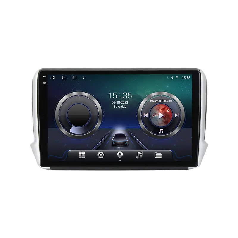 Krando android 12.0 navigazione per auto android 2K lettore dvd con schermo HD per sistema multimediale Peugeot 2008 2013-2020