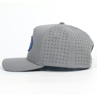 Topi Golf 5 Panel Berkualitas Tinggi Laris Manis dengan Bordir Patch, Pinggiran Melengkung, Bentuk Lubang Kustom