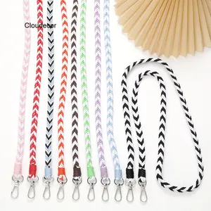 12mm Braided Phone Lanyard 2 Hooks Compatible With All Smartphone Polyester Cotton Phone Neck Strap Crossbody Necklace