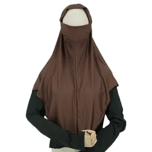 घूंघट चेहरा पहनने Suppliers-2020 फैशनेबल फैशन मलेशिया isntant हिजाब चेहरा घूंघट के साथ पहनने के लिए तैयार bawal हिजाब