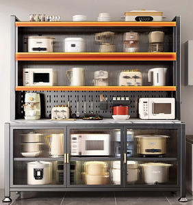 Étagère <span class=keywords><strong>de</strong></span> rangement <span class=keywords><strong>de</strong></span> <span class=keywords><strong>cuisine</strong></span> multifonctionnelle à plusieurs niveaux, <span class=keywords><strong>de</strong></span> style nouveau 2025, <span class=keywords><strong>de</strong></span> haute qualité, pour <span class=keywords><strong>four</strong></span> à <span class=keywords><strong>micro</strong></span>-ondes, pot, bol, sur pied - Product Image 2