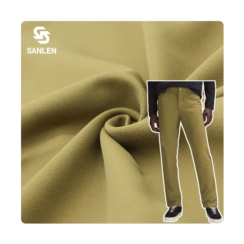 Siêu Nặng 300D 100% Polyester Quần Áo Vải Twill Dệt Giản Dị Quần Cho Đi Bộ Đường Dài Quần