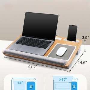 IStapromo Gifts Bamboo Multi-functional Laptop Home Office <b>Portable</b> <b>Desk</b> Soft Pillow Cushion Laptop Bed for Home Office Sofa - Product Image 4