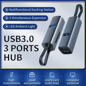Werks großhandel Aluminium neues Design USB3.0 Typ C HUB Daten übertragungs empfänger 3.0 2.0 3 Port USB C HUB für Mac Pro PC