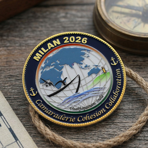 Moneta Commemorativa 3D Personalizzata in Rilievo, Souvenir Perfetto per Raduni Diplomatici e Marittimi Globali - Product Image 5