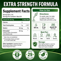 Gouttes de Chlorophylle Transfrontalières Sur Mesure (Liquide Oral 60ml) pour la Santé Digestive et Intestinale des Adultes, Durée de Conservation de 24 Mois ; Supplément OEM/ODM