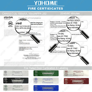 Puerta Interior de Madera de Alta Calidad para el Mercado Estadounidense de Guangdong Yohome, Puerta Interior de Madera con Estándares de EE. UU., Puerta Cortafuego con Certificación UL de 60 Minutos - Product Image 2