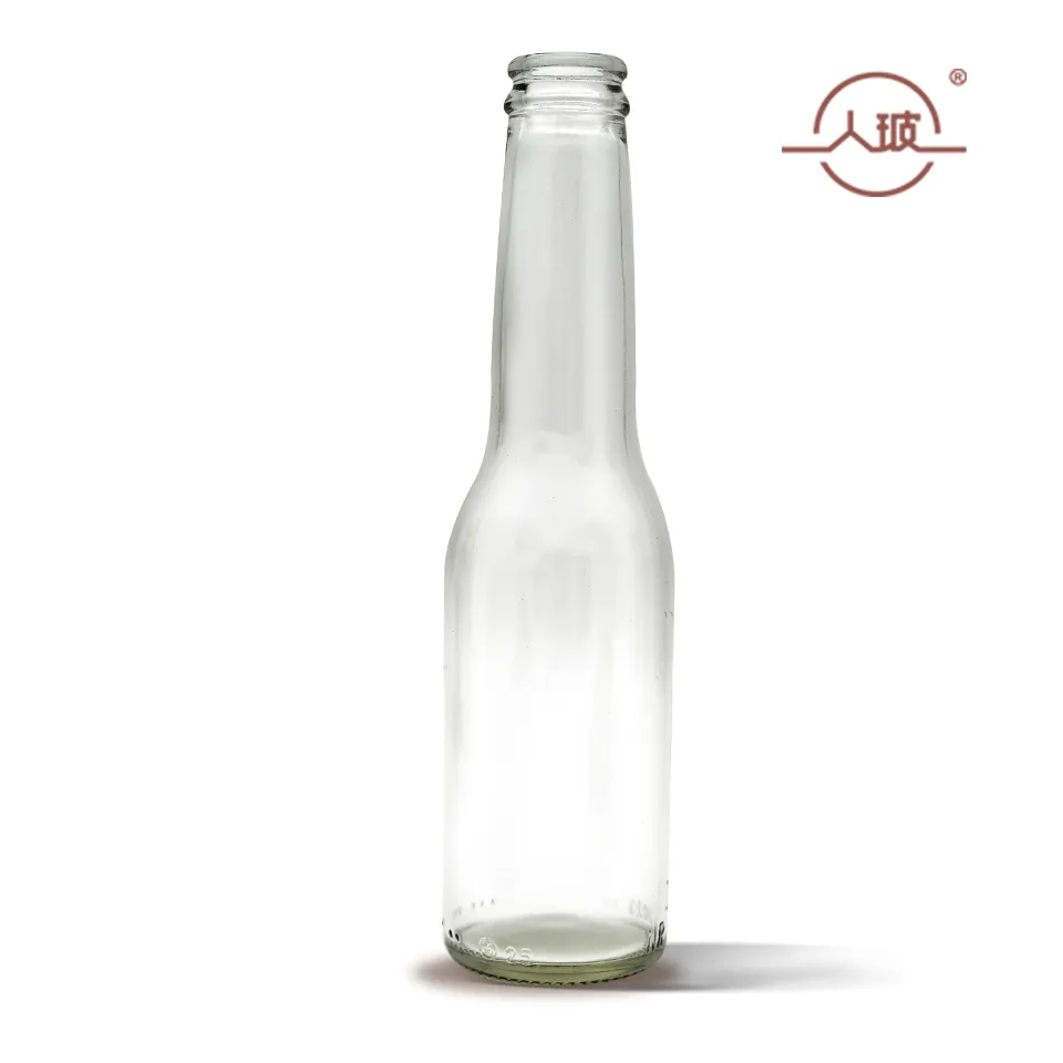 Garrafa de vidro de cerveja transparente 275ml personalizada