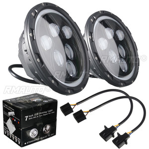 2 Faros Delanteros LED Redondos de 7 Pulgadas con Ojo de Ángel para Jeep/Wrangler Lada Niva 4x4 - Product Image 5