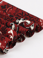 Robe élégante imprimée à fleurs avec ceinture à col lavable pour les fêtes et les vacances de loisirs