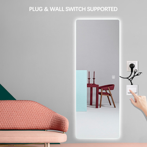 Specchio a specchio <span class=keywords><strong>per</strong></span> tutto il corpo illuminato a LED specchio <span class=keywords><strong>da</strong></span> <span class=keywords><strong>parete</strong></span> con sensore touch <span class=keywords><strong>per</strong></span> <span class=keywords><strong>soggiorno</strong></span> - Product Image 5