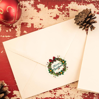 Usine directe 1 rouleau 500 étiquettes autocollantes adhésives personnalisées du père noël pour décorations de bagages cadeau de noël à gratter