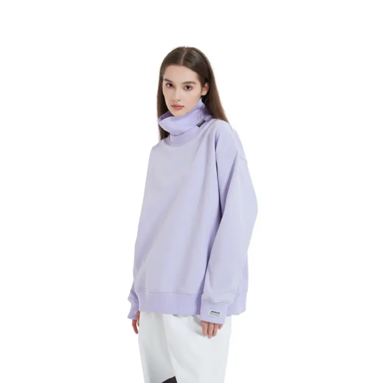 Maglione da sci con cappuccio personalizzato di alta qualità sportivo maglione caldo da donna con vestibilità ampia