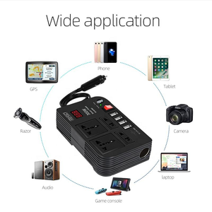 อินเวอร์เตอร์แปลงไฟ 300W 12V เป็น 220V AC สำหรับรถยนต์/รถบรรทุก/รถบ้าน พร้อมช่องจ่ายไฟคู่ 12V วัสดุ ABS ผลิตในกวางตุ้ง ประเทศจีน - Product Image 4