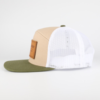 Topi Trucker Gorras Jaring Katun 7 Panel Berkualitas Tinggi Custom, Model 168 Topi Snapback Polos