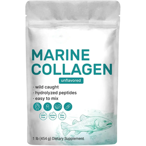 Polvo de Proteína para Adultos de Marca Privada OEM/ODM, Venta Caliente, Colágeno Hidrolizado, Péptidos de Colágeno Marino de Pescado - Product Image 1