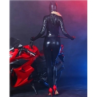 Discothèque Sexy Latex Catsuit Faux Cuir Chat Fille Combinaison Wetlook Stretch PVC Body Lingerie Sexy Chaud Érotique Corps Ensemble