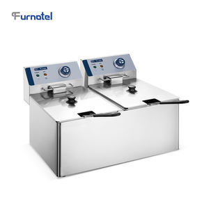<span class=keywords><strong>Friteuse</strong></span> <span class=keywords><strong>électrique</strong></span> de comptoir commerciale Furnotel 6L à 2 réservoirs, réservoir d'huile facile à retirer - Product Image 1