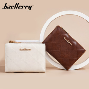 Billetera Cuero Mujer <span class=keywords><strong>Dama</strong></span> Baellerry Pu cuero Rfid tarjetero monedero Mujer pequeño compacto plegable con bolsillo para monedas con cremallera - Product Image 3