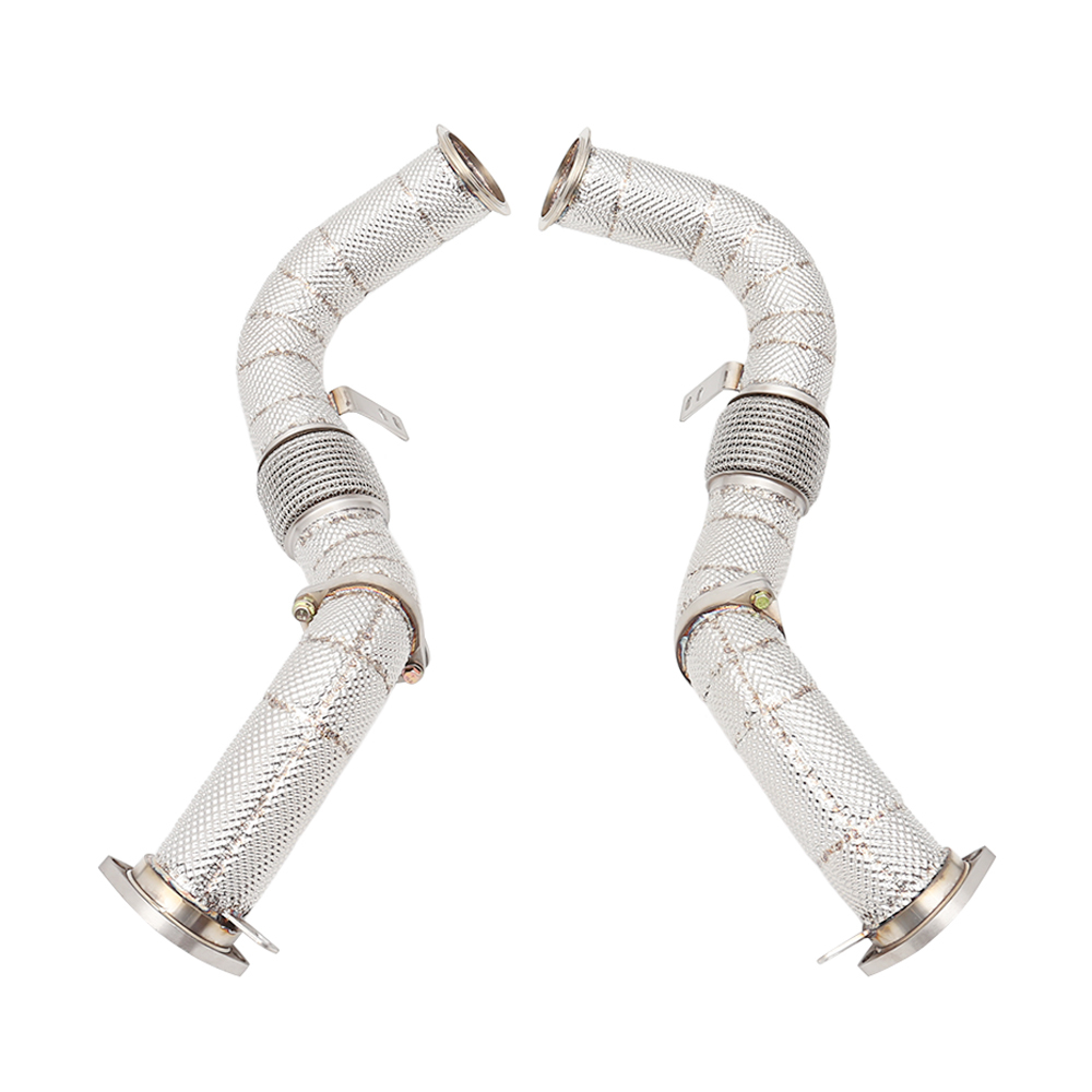 VantaFlow Header Straight Downpipe for BMW M5 G90/G99 LCI 4.4T V8 2024-2025 High Quality Stainless Steel304 Heat Shield 1.5mm Thickness