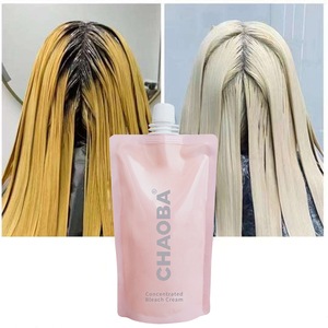 CHAOBA 400ml Crema Decolorante Profesional de Alta Calidad para Salón de Belleza, <span class=keywords><strong>Sin</strong></span> <span class=keywords><strong>Amarillo</strong></span>, Hasta 9 Niveles, Fórmula Suave, OEM, Marca Privada - Product Image 1