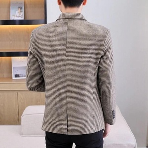 <span class=keywords><strong>Blazer</strong></span> à carreaux ajusté pour homme – Veste décontractée légère et élégante pour affaires, idéale pour les mariages - Product Image 4