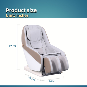 Fauteuil de massage gris intégral avec modes automatiques, technologie airbag zéro gravité, design ergonomique doux pour salon et chambre moderne - Product Image 6