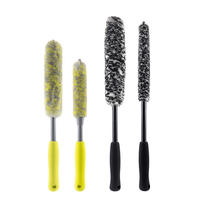Brosse de detailing pour jantes FWB-002 en laine synthétique haute densité, manche flexible en mousse EVA/TPR, fibres importées anti-rayures pour