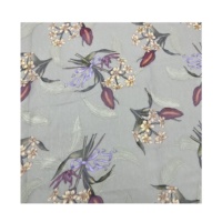 Tissu en Chiffon Jacquard Feuille Verte Élégant 100% Polyester Anti-Boulochage Style Pastoral Naturel Formel Vente en Gros Usine