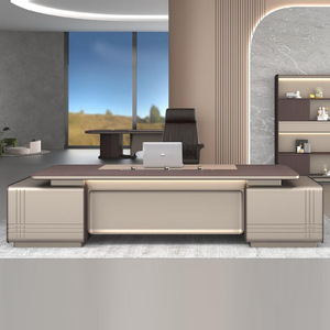 Hiện đại đơn giản lớn-class bàn cao cấp cảm giác quản lý bảng ánh sáng gỗ Máy tính để bàn bàn văn phòng Ghế văn phòng và bảng thiết lập - Product Image 1