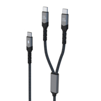 Kabel Data Tipe C ke Ganda USB C, kabel pengisian daya Cepat 100W USB c ke USB ganda untuk MacBook iPad iPhone Samsung Android