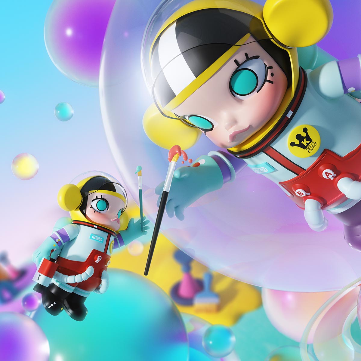 Hot Sale 100% Original Mart Mega Collection 1000% Space Molly