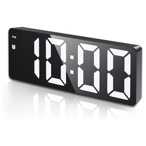 Customised Acrylic Digital Alarm Date Temperature Sound Control Colorful <b>Calendar</b> Led <b>Electronic</b> Mirror Living Room Desk Clock - Product Image 1