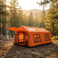 Tente gonflable à ouverture rapide, design stable, housse de protection contre la pluie en tissu, ouverture large, pour le camping en plein air