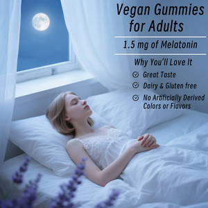 OEM Melatonin Gummies with Sodium Supplement Relax Mood Muscles Supports Healthy Sleep Patterns Biotin Wake Up Refreshed Gummies - Product Image 3