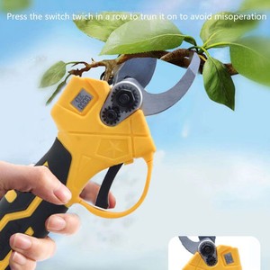 Electric Pruning Shears 21V Max Lithium Battery Stainless Steel Blades For Fruit Tree Branches Outdoor Garden Use - Product Image 4