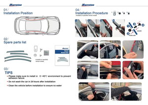 Offerta Speciale: 4 Pezzi Parasole in Acrilico per Finestrini Auto con Finiture in Acciaio Inox per <span class=keywords><strong>MG</strong></span> HS/eHS <span class=keywords><strong>ZS</strong></span>/eZS - Product Image 6