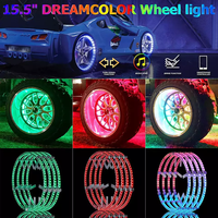 Télécommande et application de contrôle 14 pouces 15.5 pouces 17 pouces Led lumières de roue camion Rgbw Quad Row lumières de roue rvb lumières de roue