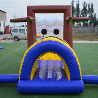 Parcours d'obstacles aquatiques gonflables de qualité commerciale, tunnel aquatique, jeu de défi flottant en PVC pour jeux aquatiques en extérieur
