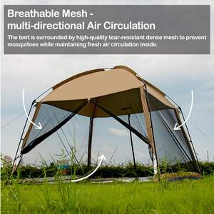 Tente, auvent, gazebo, extérieur, 3C, camping, anti-moustiques, anti-insectes, anti-soleil, anti-pluie, abri d'ombrage, été - Product Image 4