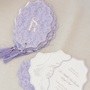 Carte de vœux personnalisée, ruban, papier coton, impression offset, estampage à chaud, élégante avec étiquette nominative, logo personnalisé, taille personnalisée - Product Image 5