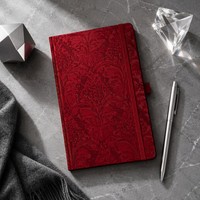 Maßgefertigtes PU-Leder Hardcover Notizbuch mit Fadenbindung, A5, 80 Blatt, Goldschnitt, Exklusives Geschenk für Führungskräfte