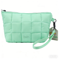 Sac à main matelassé en nylon de luxe avec logo personnalisé, sac de maquillage imperméable pour femme, fermeture éclair durable