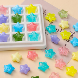 ลูกปัดอะคริลิคสีลูกกวาดรูปดาวขนาด 12 มม. สำหรับทำเครื่องประดับ DIY - Product Image 1