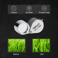Magnifier Magnifying Eye Glass Lens for Inspection Triplet Customized Logo Foldable Chrome Jewelers Gem Loupe