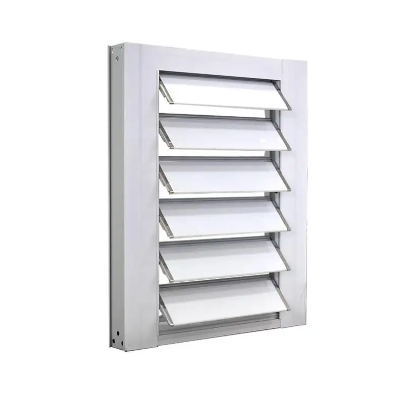 Ventilation manual louver electric remote control louver double-layer rain and sand control fire linkage louver