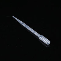 Pipette Pasteur 3ml Spécifications avec échelle Épaississement Fournitures de laboratoire Tuyau gradué Pipette compte-gouttes jetable en plastique
